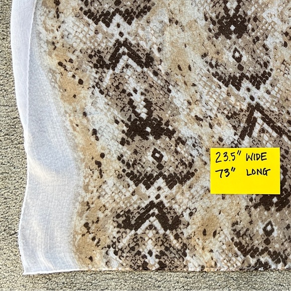 Cynthia Rowley Snakeskin Print Scarf - Picture 5 of 5